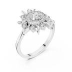 Luxury Women's Diamond Sun Ring, Radiant Sunbeam Design, Fine Jewelry Gift for Her.