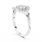 Luxury Diamond Floral Medallion Ring for Women, Elegant Statement Jewelry Gift