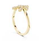 Luxury Diamond Floral Statement Ring for Women, Elegant Flower Design Jewelry