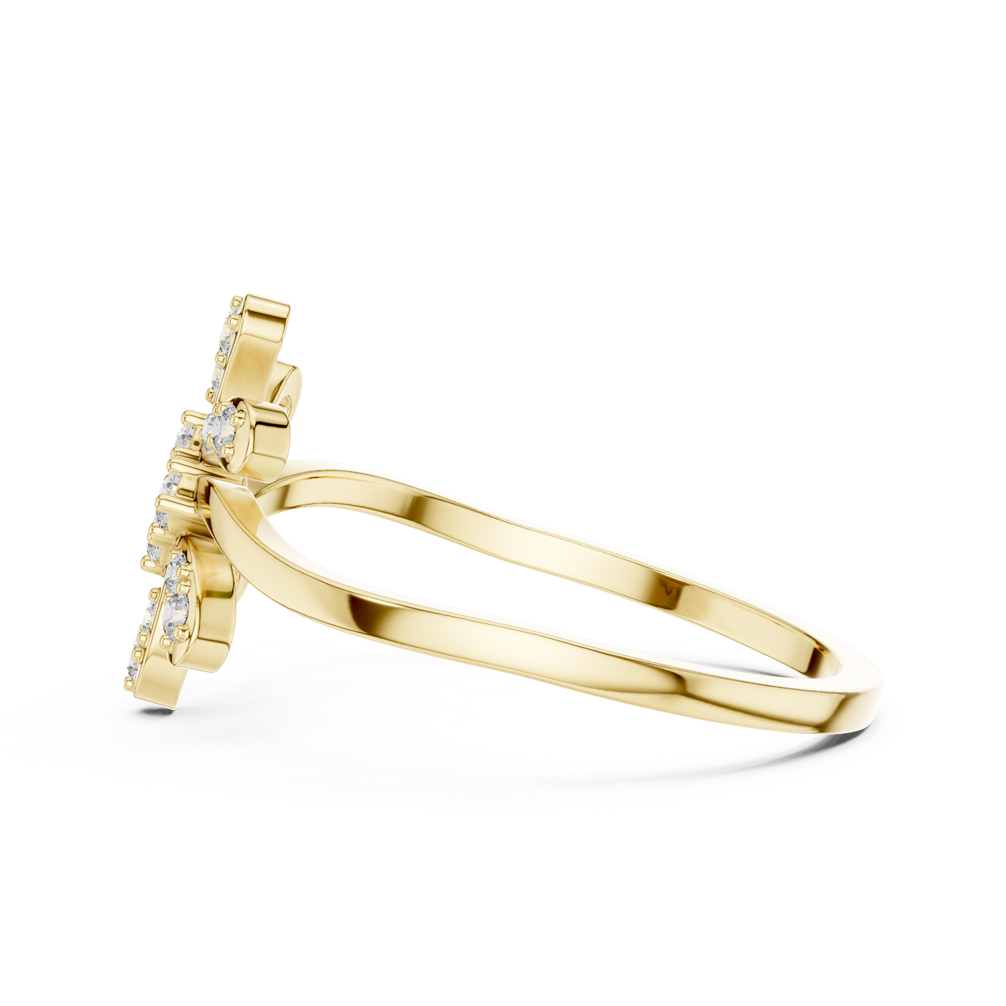 Luxury Diamond Floral Statement Ring for Women, Elegant Flower Design Jewelry