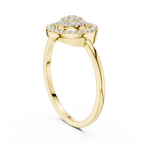 Women's Sparkling Diamond Halo Ring, Classic Round Cluster Design