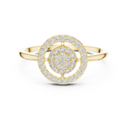 Women's Sparkling Diamond Halo Ring, Classic Round Cluster Design