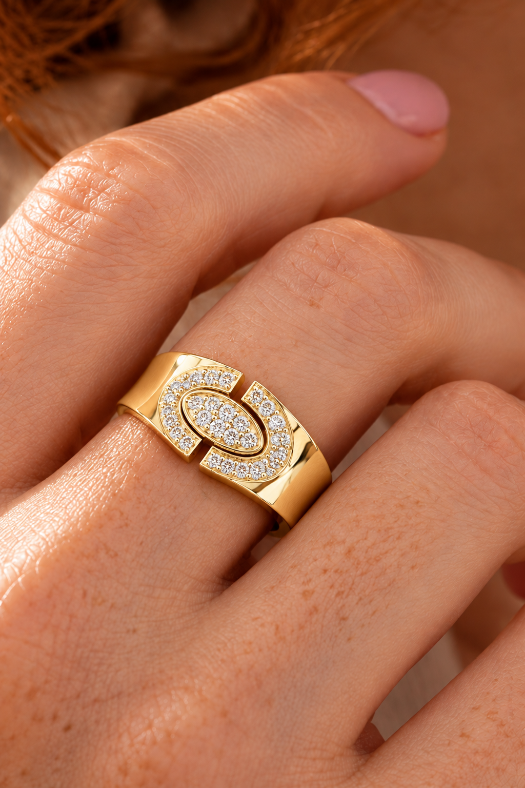 Olivienne Oval Pavé Lab Grown Diamond Band Ring