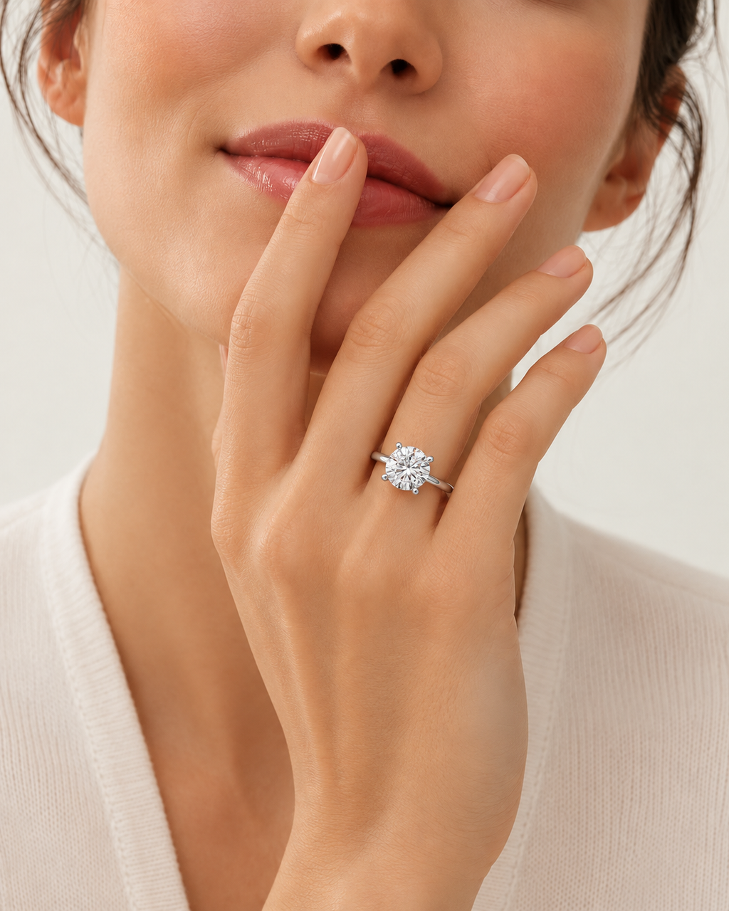Lumina Round-Cut Lab Grown Diamond Solitaire Ring