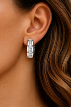 Aurelia Slim Pavé Lab Grown Diamond Hoop Earrings