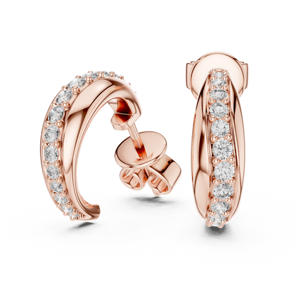 Elegant Diamond Hoops – Brilliant Cut Earrings