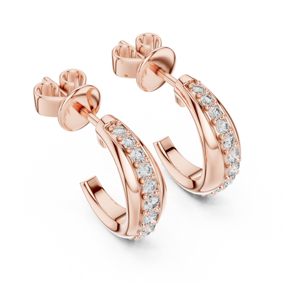 Elegant Diamond Hoops – Brilliant Cut Earrings