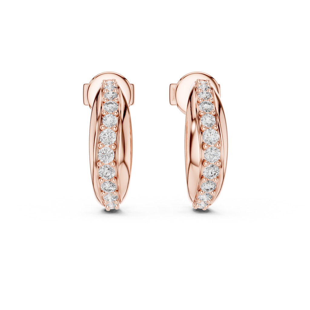 Elegant Diamond Hoops – Brilliant Cut Earrings