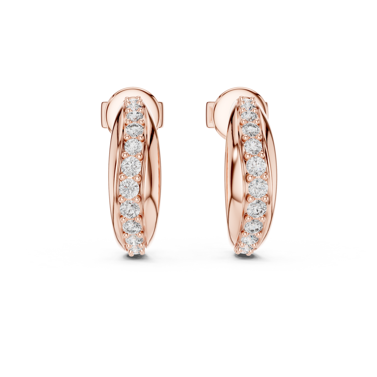 Elegant Diamond Hoops – Brilliant Cut Earrings