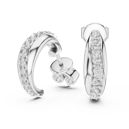 Elegant Diamond Hoops – Brilliant Cut Earrings