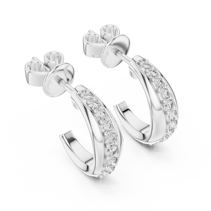 Elegant Diamond Hoops – Brilliant Cut Earrings