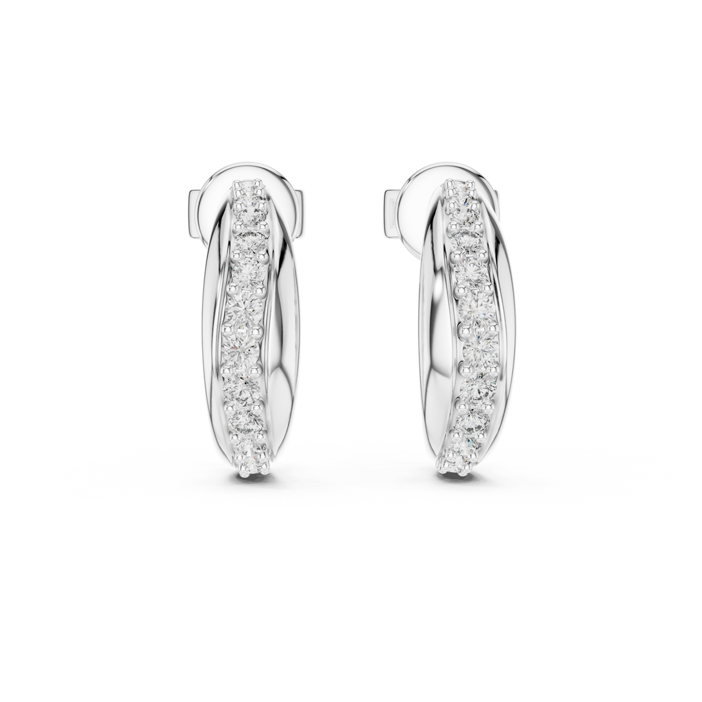 Elegant Diamond Hoops – Brilliant Cut Earrings