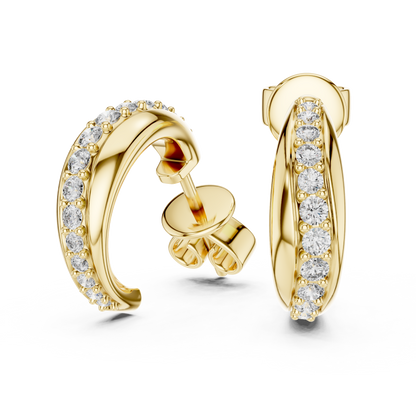 Elegant Diamond Hoops – Brilliant Cut Earrings