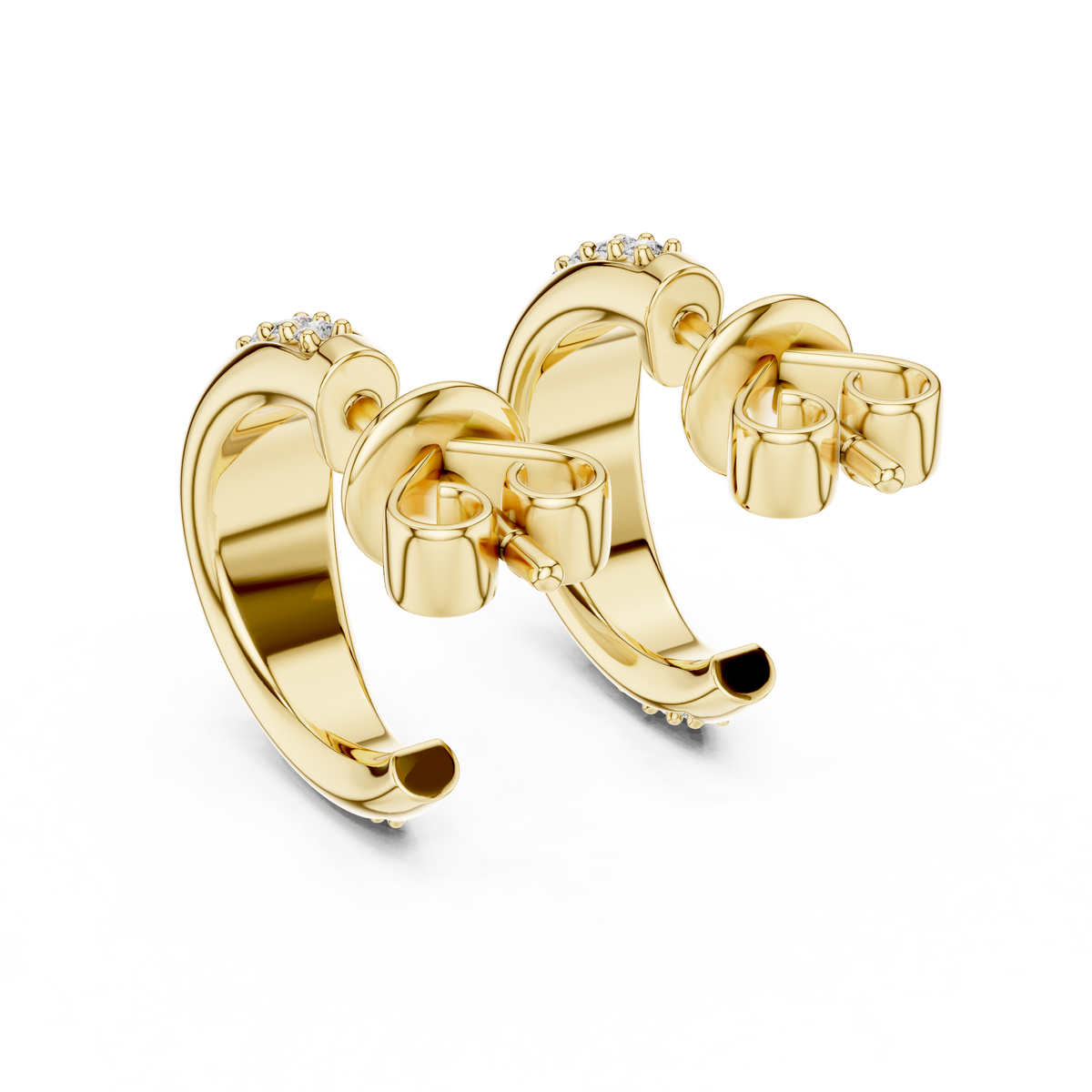 Elegant Diamond Hoops – Brilliant Cut Earrings