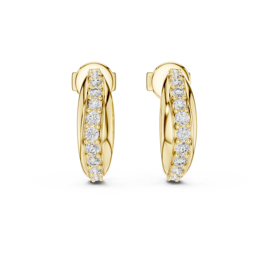 Elegant Diamond Hoops – Brilliant Cut Earrings