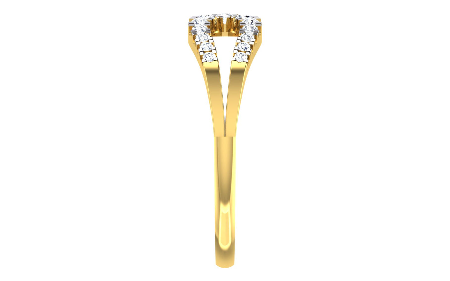 Double Loop Diamond Ring for Women