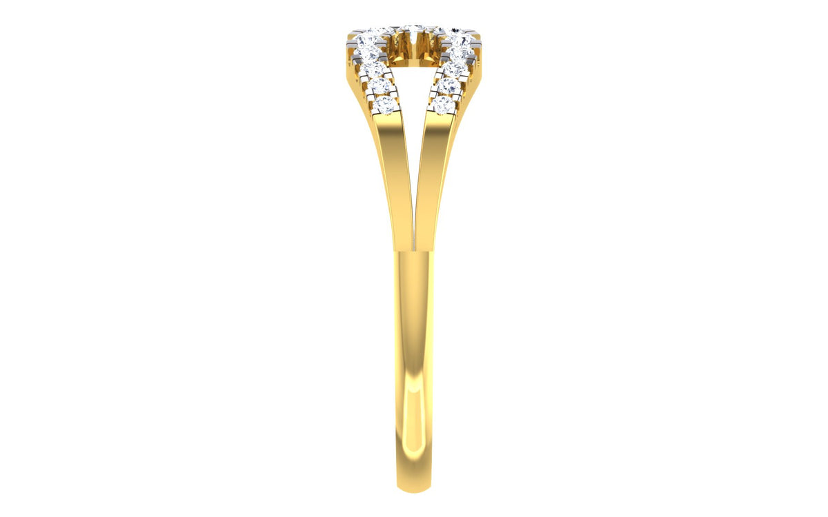 Double Loop Diamond Ring for Women