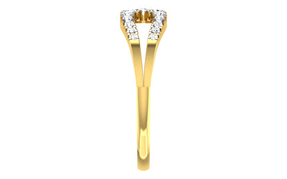 Double Loop Diamond Ring for Women