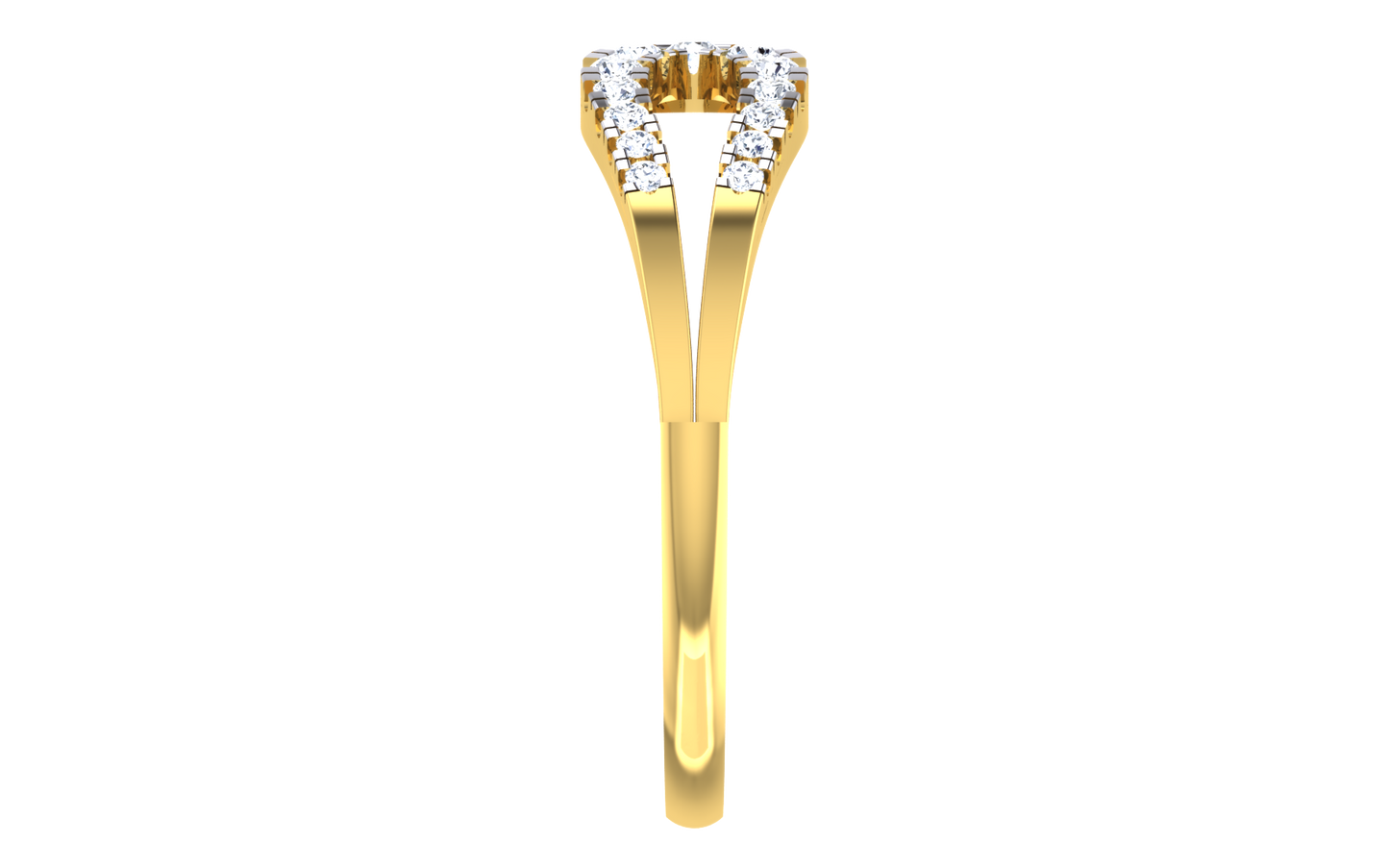 Double Loop Diamond Ring for Women