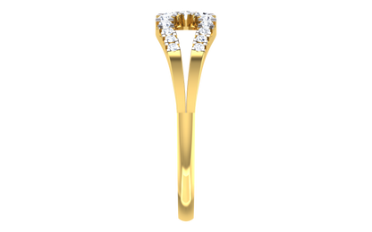 Double Loop Diamond Ring for Women