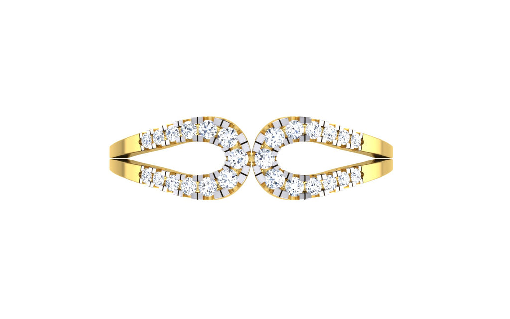Double Loop Diamond Ring for Women