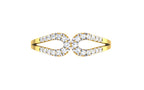 Double Loop Diamond Ring for Women