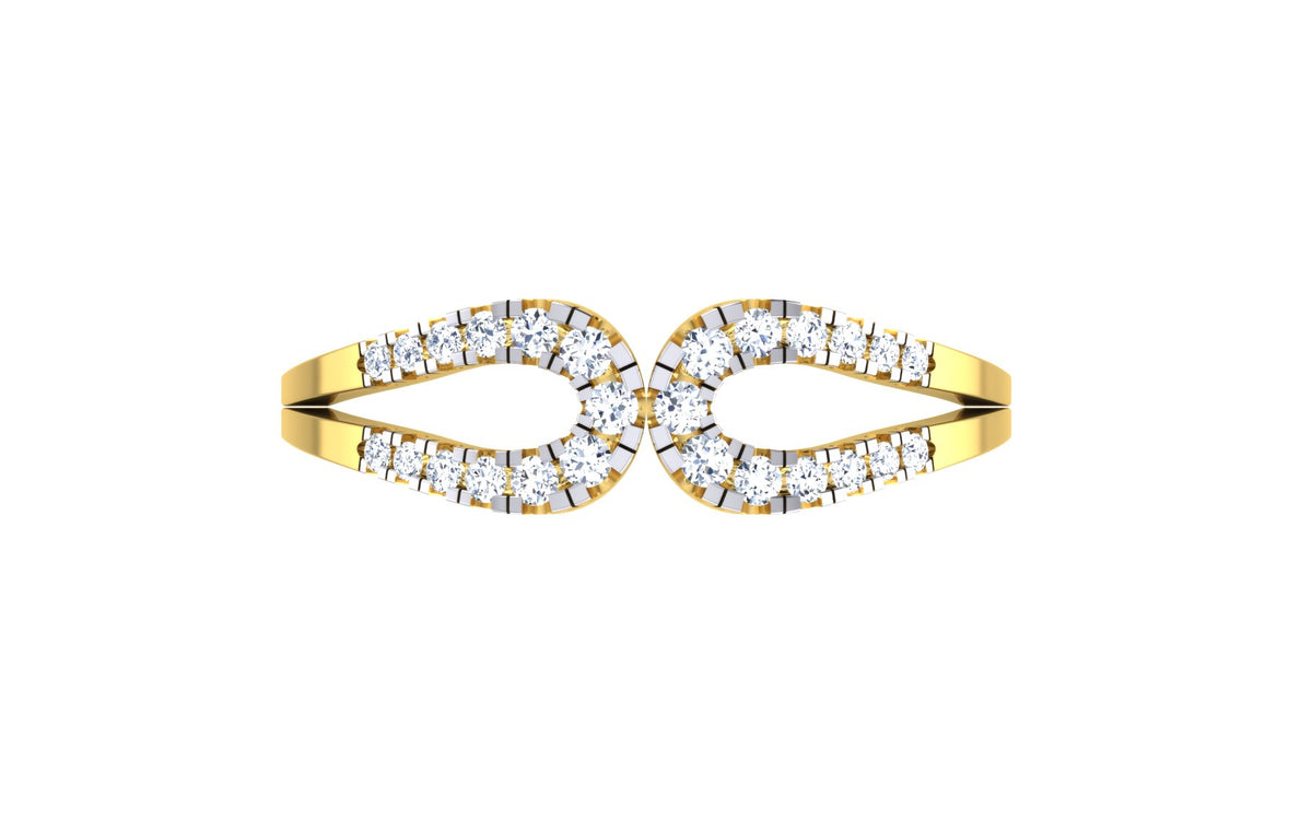 Double Loop Diamond Ring for Women