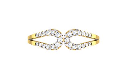 Double Loop Diamond Ring for Women