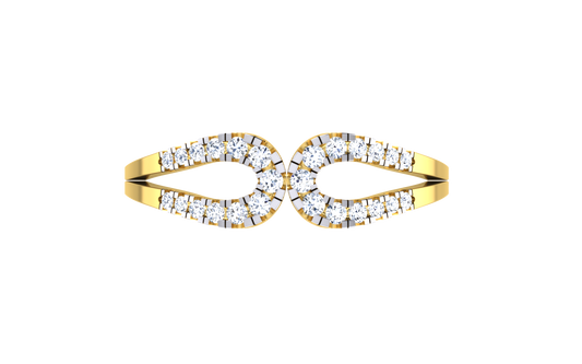 Double Loop Diamond Ring for Women