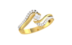 Sparkling Wave Design Engagement Ring.