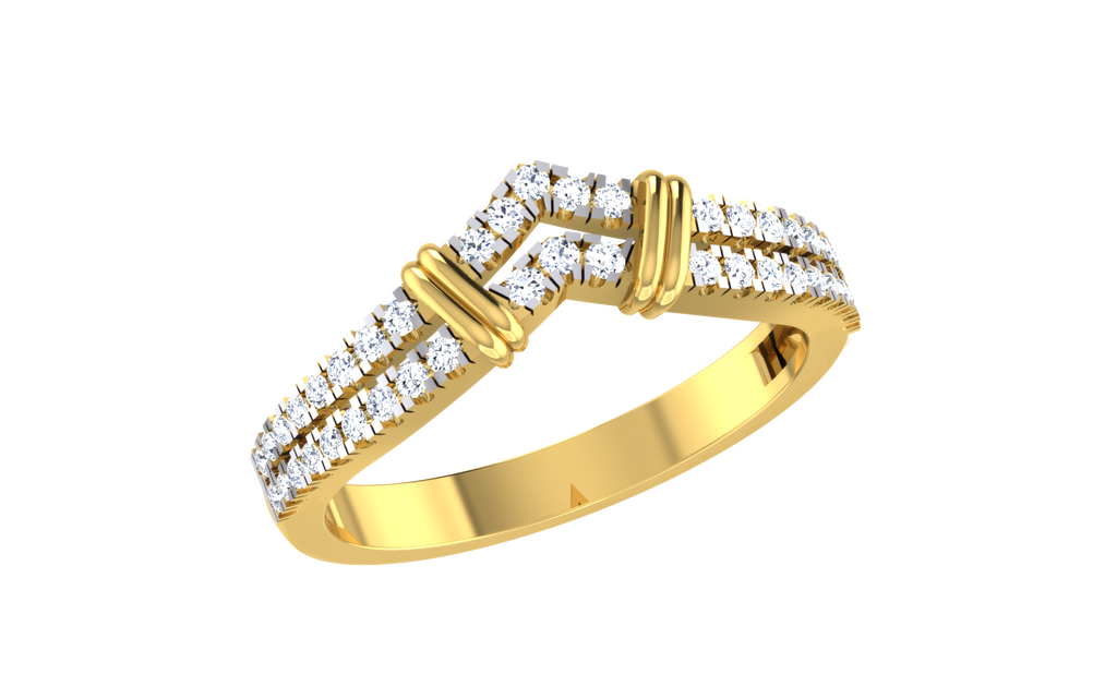 Elegant Double Band Diamond Ring