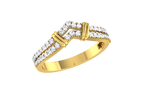 Elegant Double Band Diamond Ring