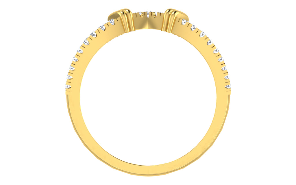 Elegant Double Band Diamond Ring