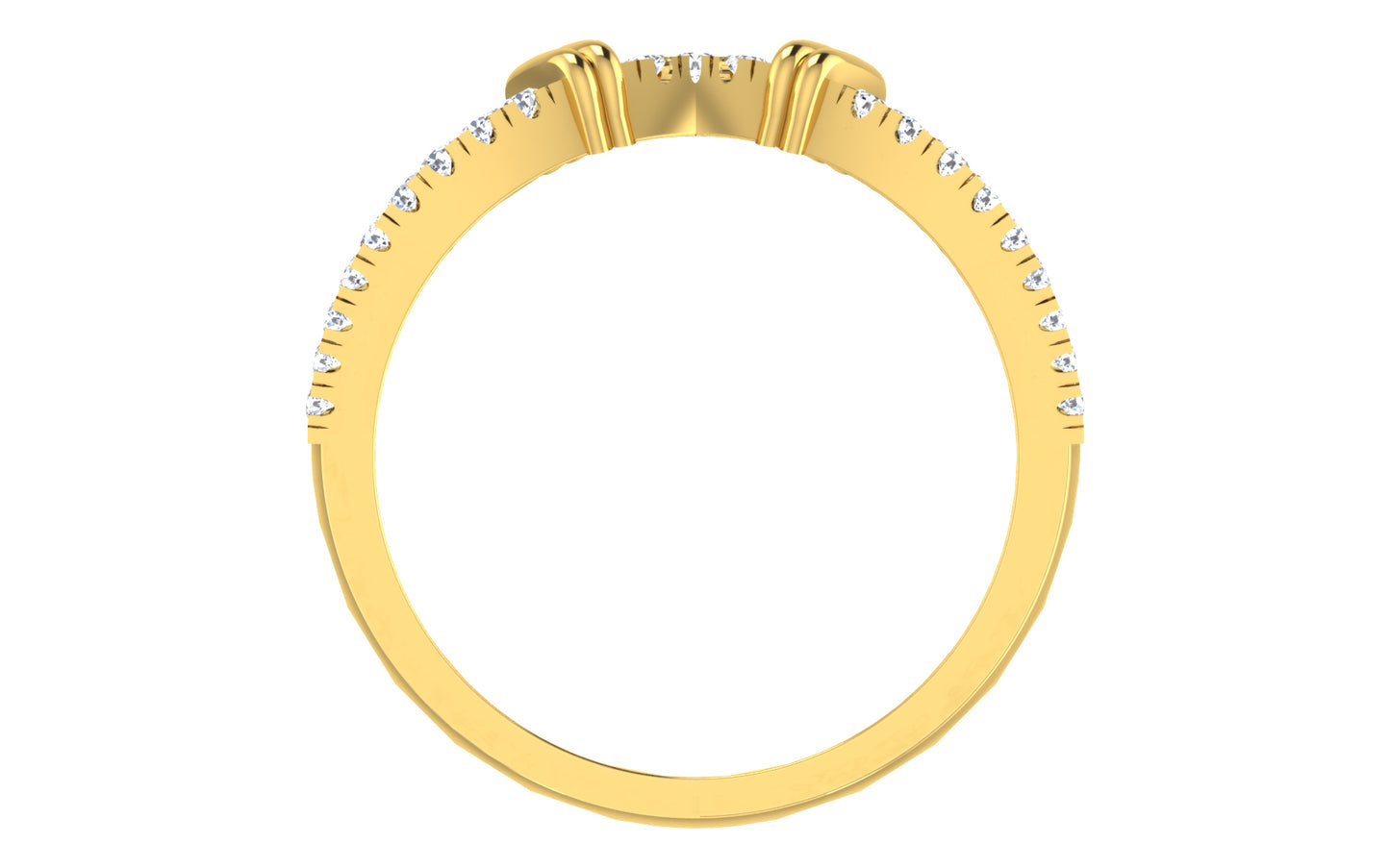 Elegant Double Band Diamond Ring