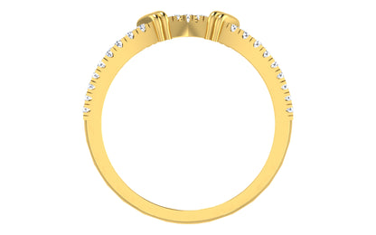 Elegant Double Band Diamond Ring