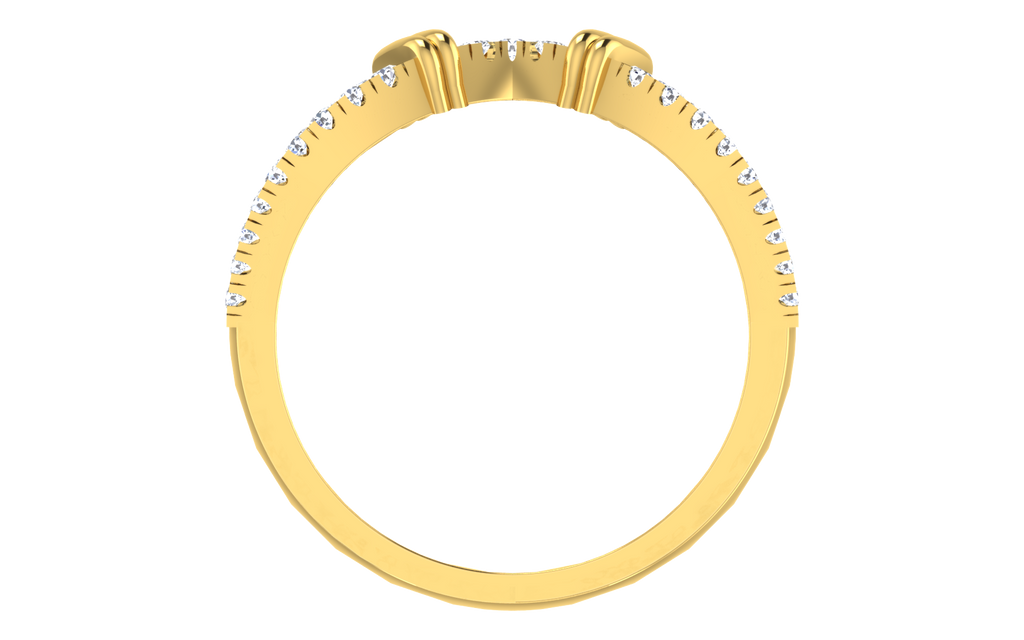 Elegant Double Band Diamond Ring