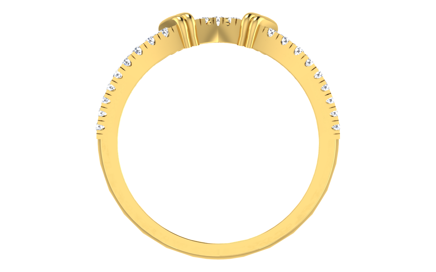 Elegant Double Band Diamond Ring