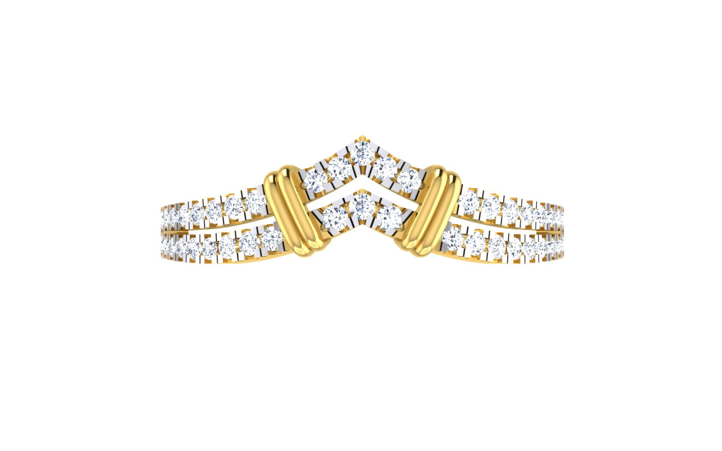 Elegant Double Band Diamond Ring