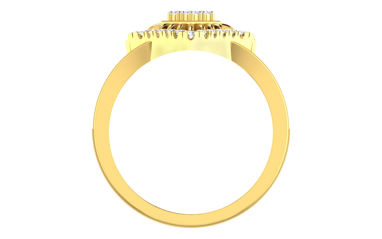 Elegant Square Cluster Diamond Ring