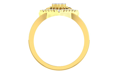 Elegant Square Cluster Diamond Ring
