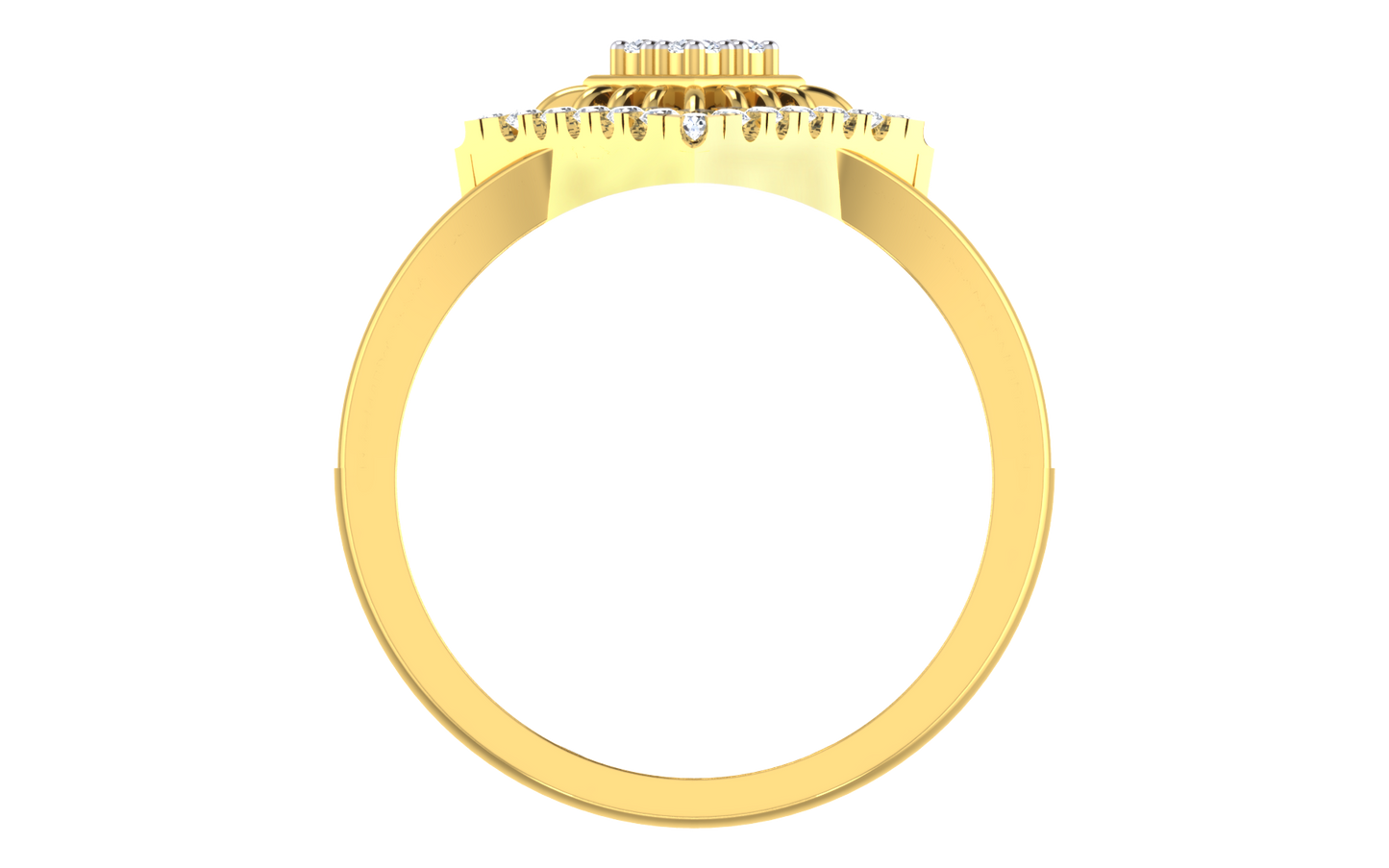 Elegant Square Cluster Diamond Ring