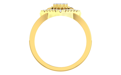 Elegant Square Cluster Diamond Ring