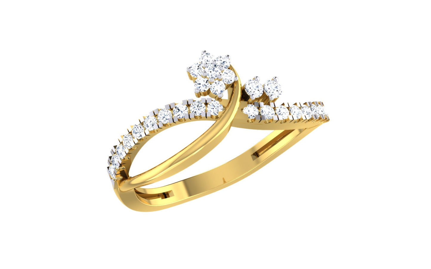 Luxury Geometric Diamond Ring