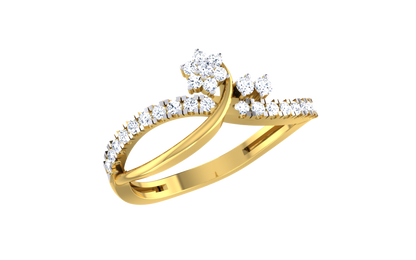 Luxury Geometric Diamond Ring