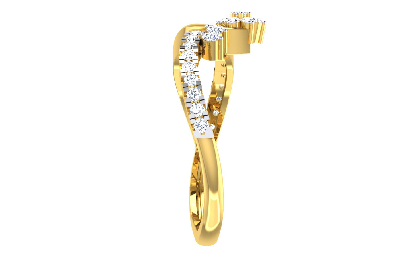 Luxury Geometric Diamond Ring