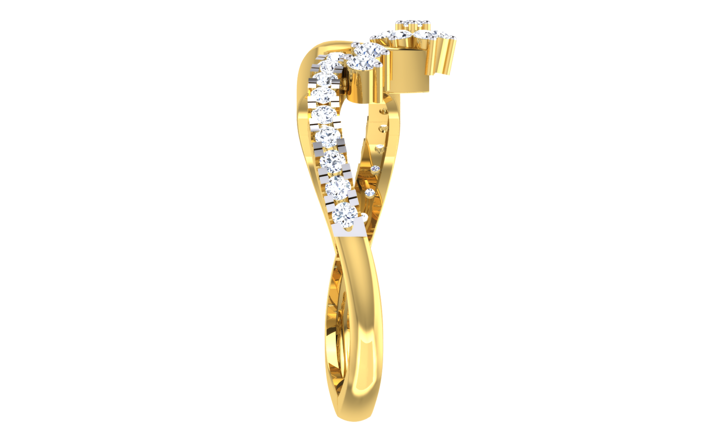 Luxury Geometric Diamond Ring