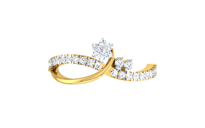 Luxury Geometric Diamond Ring