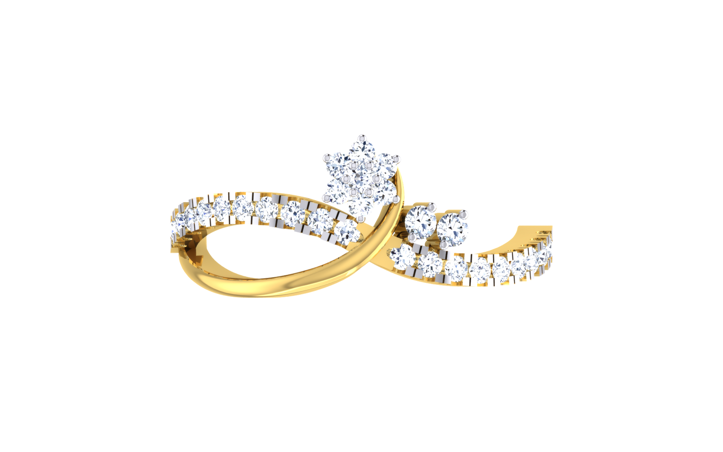 Luxury Geometric Diamond Ring