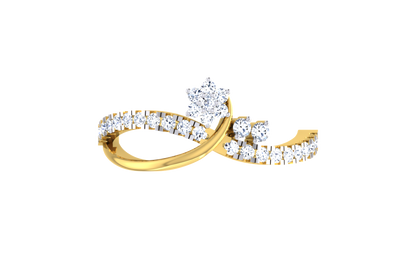Luxury Geometric Diamond Ring