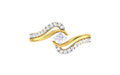 Sparkling Wave Design Engagement Ring.